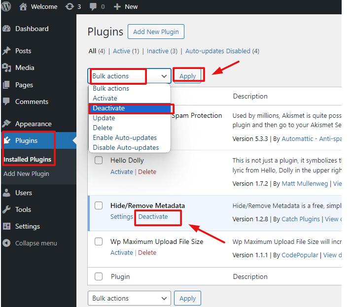 Downgrade WordPress  Older Version