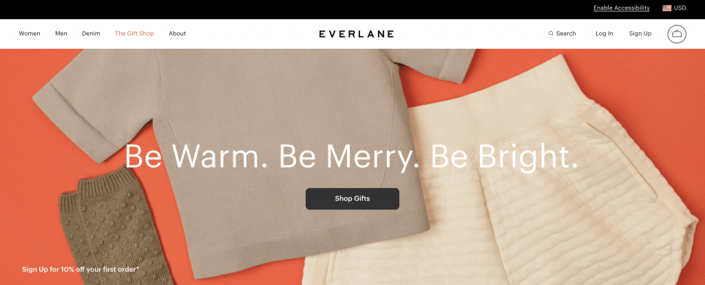 E-commerce store for Everlane.