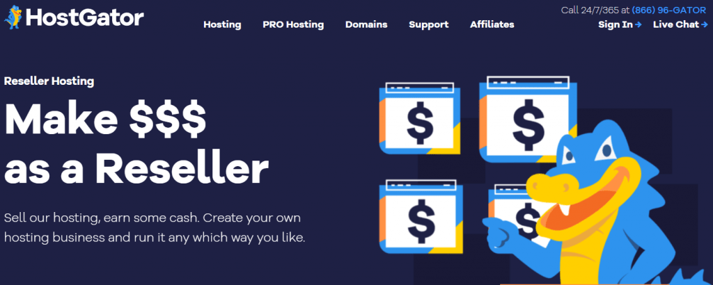 HostGator reseller hosting. 