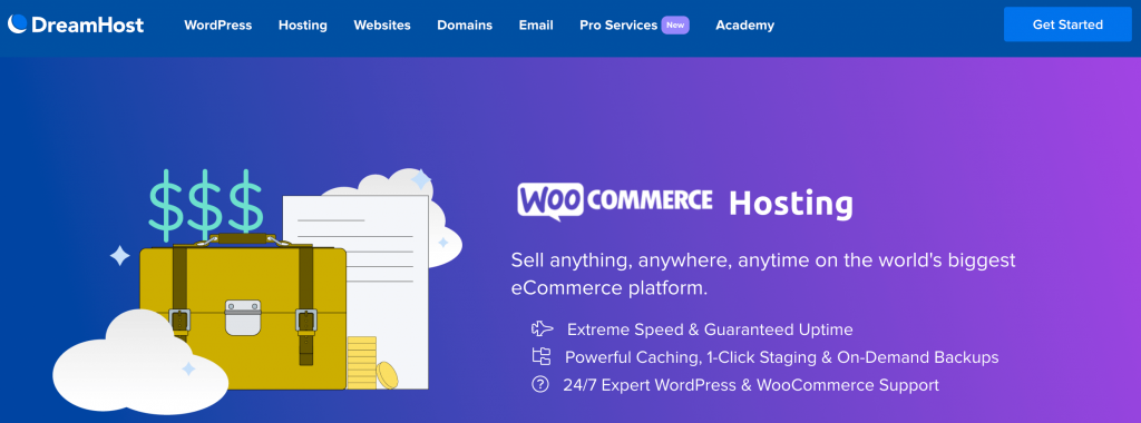 DreamHost WooCommerce hosting plans.