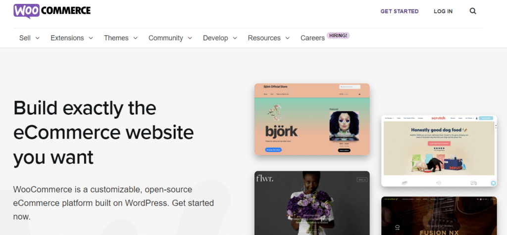 The WooCommerce homepage