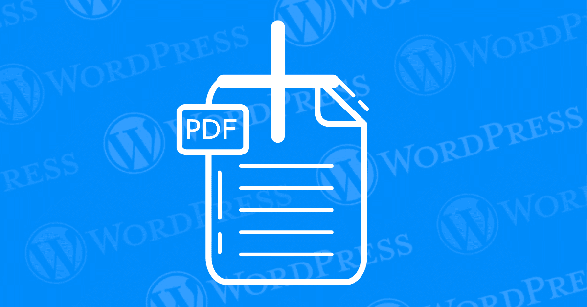 Add PDF to WordPress