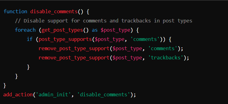 Disable Comments