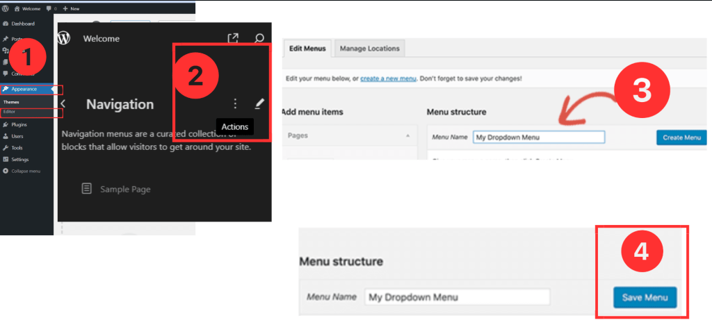 Create WordPress Dropdown Menus